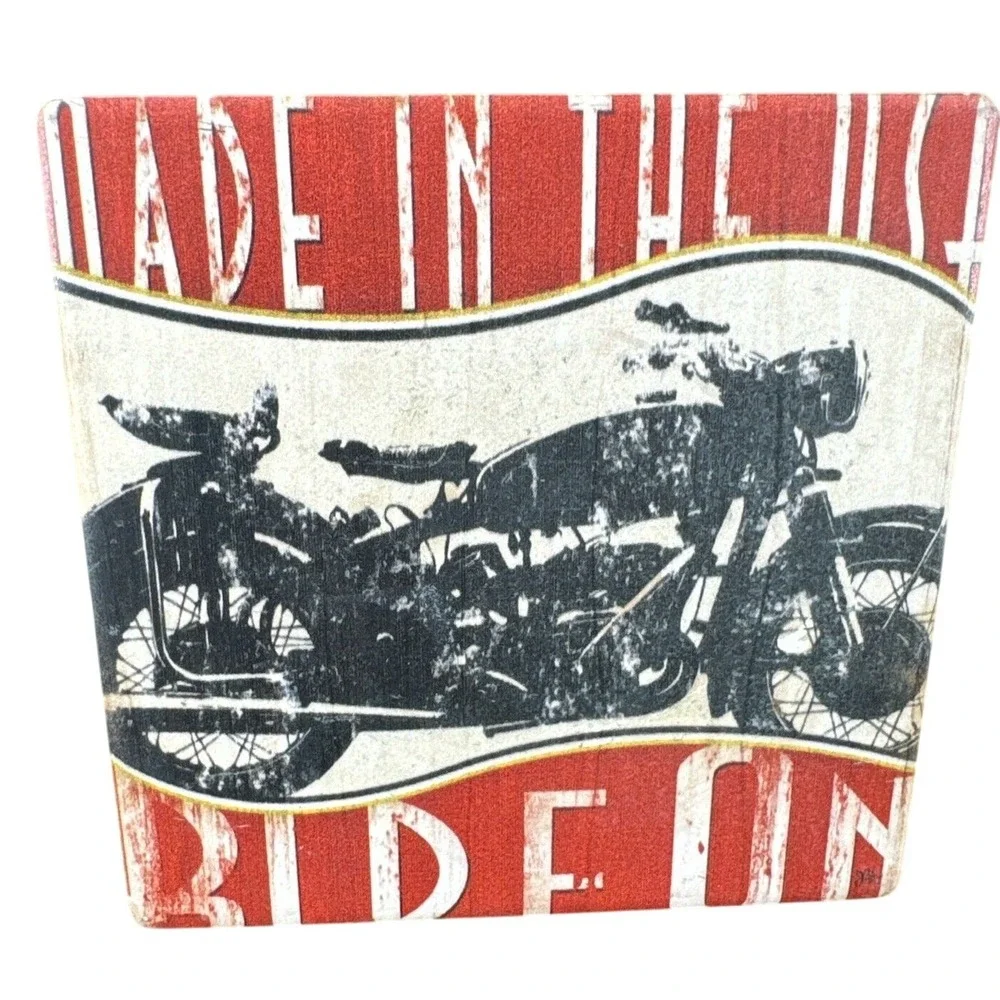 Tile Drink Coasters w/Cork Bottom Harley Davidson 3 Total 4